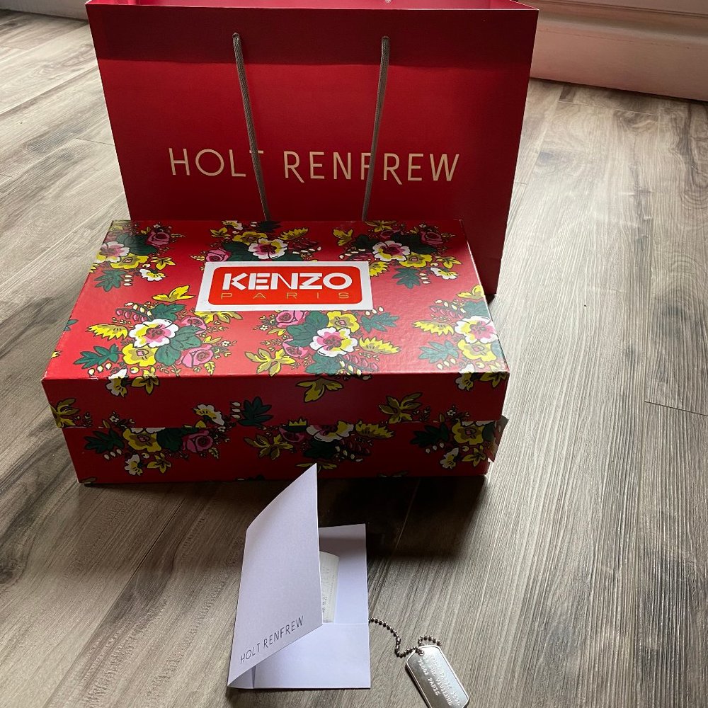 Kenzo Shoe Box and Large Holt Renfrew Shopping bag and Receipt Envelope
